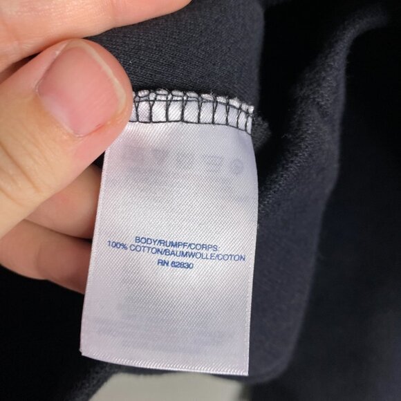 Land's End L/T 42-44 Men's 1/4 Zip Ribbed Pullover Solid Black Mock High Neck - Picture 4 of 5